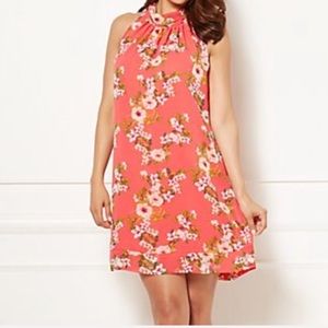 EVA MENDES COLLECTION SLEEVELESS TIE-NECK DRESS